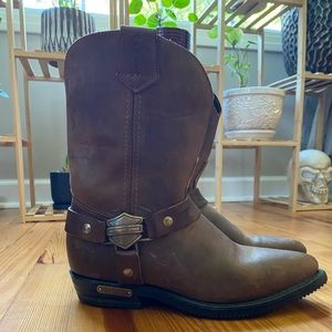 Harley-Davidson leather cowboy boot